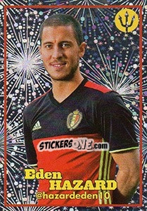 Sticker Eden Hazard 2 - Belgian Red Devils 2016 #Tousenfrance n. 159 - Panini