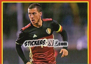 Sticker Eden Hazard 3 - Belgian Red Devils 2016 #Tousenfrance n. 160 - Panini