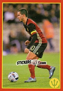 Sticker Eden Hazard 5 - Belgian Red Devils 2016 #Tousenfrance n. 162 - Panini