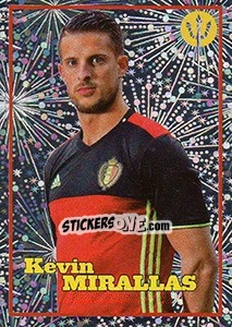Sticker Kevin Mirallas 4 - Belgian Red Devils 2016 #Tousenfrance n. 167 - Panini