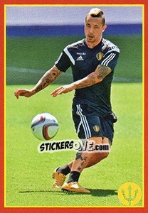 Sticker Radja Nainggolan 4 - Belgian Red Devils 2016 #Tousenfrance n. 185 - Panini