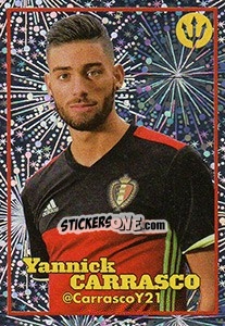 Sticker Yannick Carrasco 2 - Belgian Red Devils 2016 #Tousenfrance n. 189 - Panini