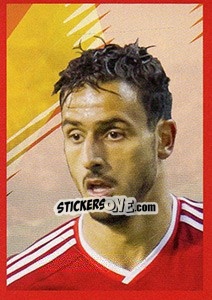 Sticker Nacer Chadli 2 - Belgian Red Devils 2016 #Tousenfrance n. 195 - Panini