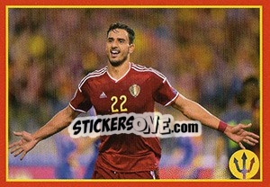 Sticker Nacer Chadli 3 - Belgian Red Devils 2016 #Tousenfrance n. 196 - Panini