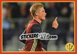 Sticker Kevin De Bruyne 3 - Belgian Red Devils 2016 #Tousenfrance n. 202 - Panini