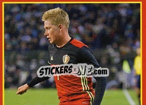 Sticker Kevin De Bruyne 4 - Belgian Red Devils 2016 #Tousenfrance n. 203 - Panini