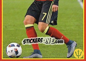 Sticker Kevin De Bruyne 5 - Belgian Red Devils 2016 #Tousenfrance n. 204 - Panini