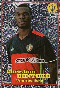 Sticker Christian Benteke 2 - Belgian Red Devils 2016 #Tousenfrance n. 207 - Panini