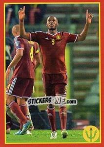 Sticker Christian Benteke 3 - Belgian Red Devils 2016 #Tousenfrance n. 208 - Panini