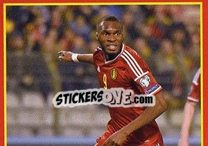 Sticker Christian Benteke 5 - Belgian Red Devils 2016 #Tousenfrance n. 210 - Panini