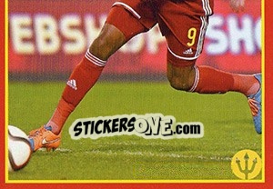 Sticker Christian Benteke 6 - Belgian Red Devils 2016 #Tousenfrance n. 211 - Panini