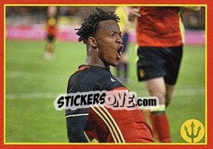 Sticker Michy Batshuayi 3 - Belgian Red Devils 2016 #Tousenfrance n. 214 - Panini