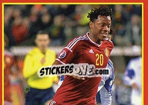 Sticker Michy Batshuayi 4 - Belgian Red Devils 2016 #Tousenfrance n. 215 - Panini