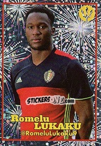 Sticker Romelu Lukaku 1 - Belgian Red Devils 2016 #Tousenfrance n. 224 - Panini