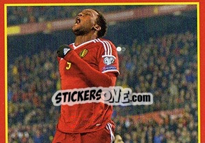 Sticker Romelu Lukaku 4 - Belgian Red Devils 2016 #Tousenfrance n. 227 - Panini