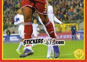 Sticker Romelu Lukaku 5 - Belgian Red Devils 2016 #Tousenfrance n. 228 - Panini
