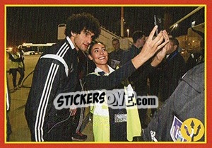 Sticker Fellaini Con Tifosa - Belgian Red Devils 2016 #Tousenfrance n. 257 - Panini
