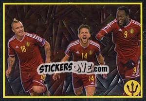 Sticker Lukaku / Naingollan / Mertens - Belgian Red Devils 2016 #Tousenfrance n. 264 - Panini