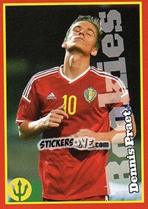 Sticker Dennis Praet - Belgian Red Devils 2016 #Tousenfrance n. 278 - Panini