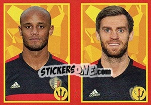 Sticker Kompany / Lombaerts - Belgian Red Devils 2016 #Tousenfrance n. 293 - Panini