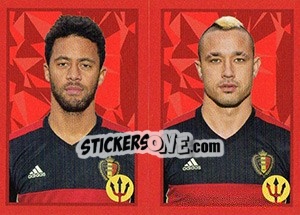 Sticker Mousa Dembélé / Nainggolan - Belgian Red Devils 2016 #Tousenfrance n. 297 - Panini