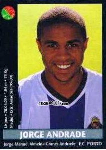 Sticker Jorge Andrade - Futebol 2000-2001 n. 24 - Panini