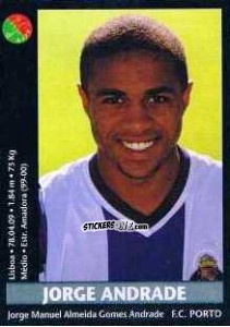 Cromo Jorge Andrade - Futebol 2000-2001 - Panini