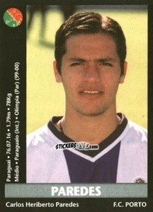 Sticker Paredes - Futebol 2000-2001 n. 29 - Panini