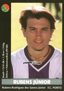 Sticker Rubens Junior - Futebol 2000-2001 - Panini