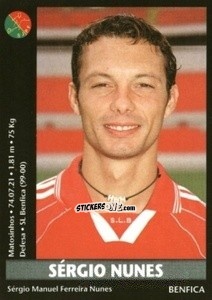 Sticker Sergio Nunes - Futebol 2000-2001 n. 41 - Panini