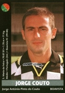 Sticker Jorge Couto - Futebol 2000-2001 n. 63 - Panini