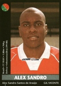 Sticker Alex Sandro - Futebol 2000-2001 n. 75 - Panini