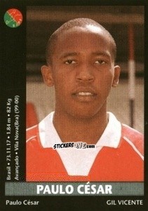 Sticker Paulo César - Futebol 2000-2001 n. 76 - Panini