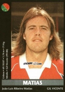 Sticker Joao Luis Ribeiro Matias - Futebol 2000-2001 n. 79 - Panini