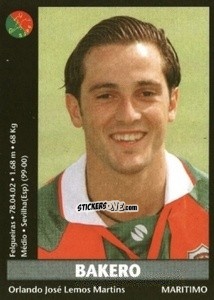 Sticker Bakero - Futebol 2000-2001 n. 99 - Panini
