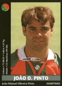 Sticker Joao Manuel Oliveira Pinto - Futebol 2000-2001 n. 102 - Panini