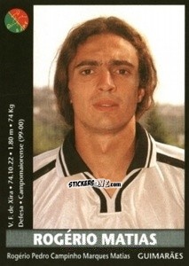 Sticker Rogerio Matias - Futebol 2000-2001 n. 112 - Panini