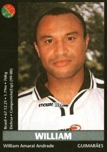 Sticker William - Futebol 2000-2001 n. 121 - Panini