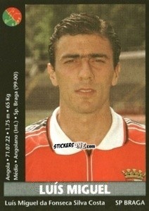 Sticker Luis Miguel - Futebol 2000-2001 n. 160 - Panini