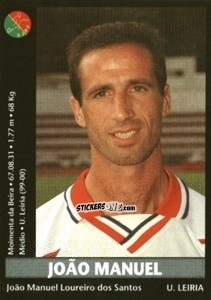 Sticker Joao Manuel - Futebol 2000-2001 n. 165 - Panini
