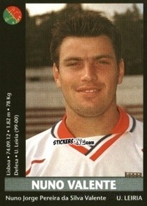 Sticker Nuno Valente - Futebol 2000-2001 n. 166 - Panini
