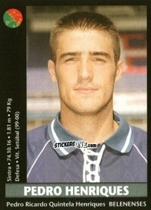 Sticker Pedro Henriques - Futebol 2000-2001 n. 202 - Panini