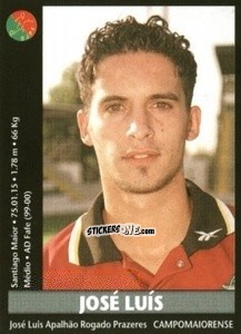 Figurina Josè Luis - Futebol 2000-2001 n. 225 - Panini
