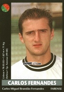 Sticker Carlos Fernandes - Futebol 2000-2001 n. 237 - Panini