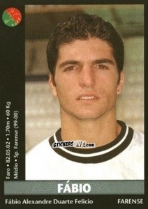Sticker Fabio - Futebol 2000-2001 n. 238 - Panini