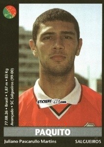 Sticker Paquito - Futebol 2000-2001 n. 264 - Panini