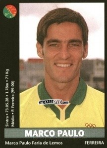 Sticker Marco Paulo - Futebol 2000-2001 n. 276 - Panini