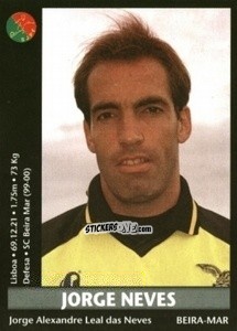 Figurina Jorge Neves - Futebol 2000-2001 n. 290 - Panini