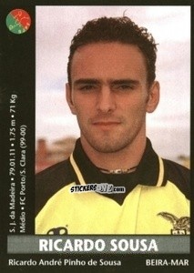 Sticker Ricardo Sousa - Futebol 2000-2001 n. 295 - Panini
