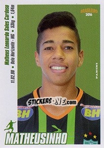 Sticker Matheusinho - Campeonato Brasileiro 2016 - Panini